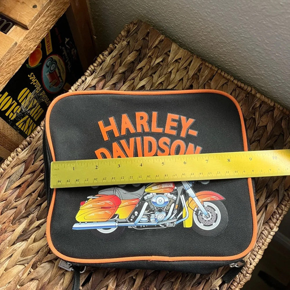 Harley Davidson Lunchbox perfect condition Biker logo canvas - Picture 3 of 5